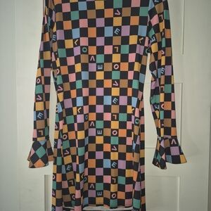Never Fully Dressed Multicolor Checkered Dress